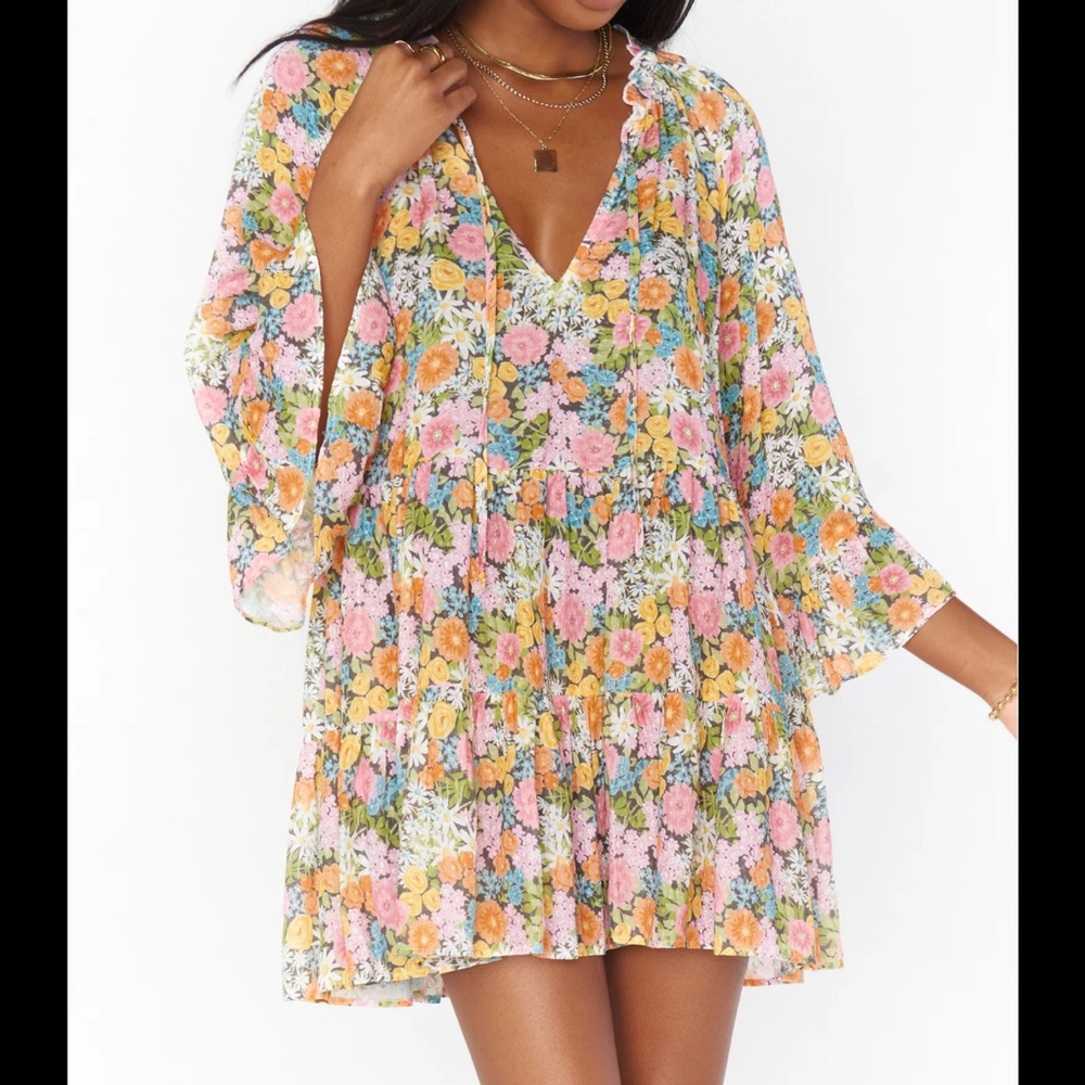 Show Me Your MuMu Multicolor Floral Mini Dress